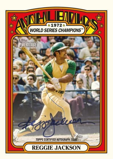 1972 Topps Heritage High Number Reggie Jackson autograph