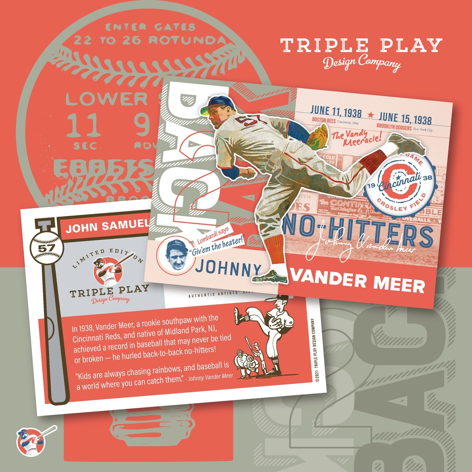 New Johnny Vander Meer Card to Benefit Baseball Assistance Team