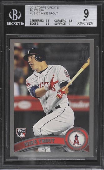 Mike Trout 2011 Topps Finest Baseball Rookie Card RC #94
