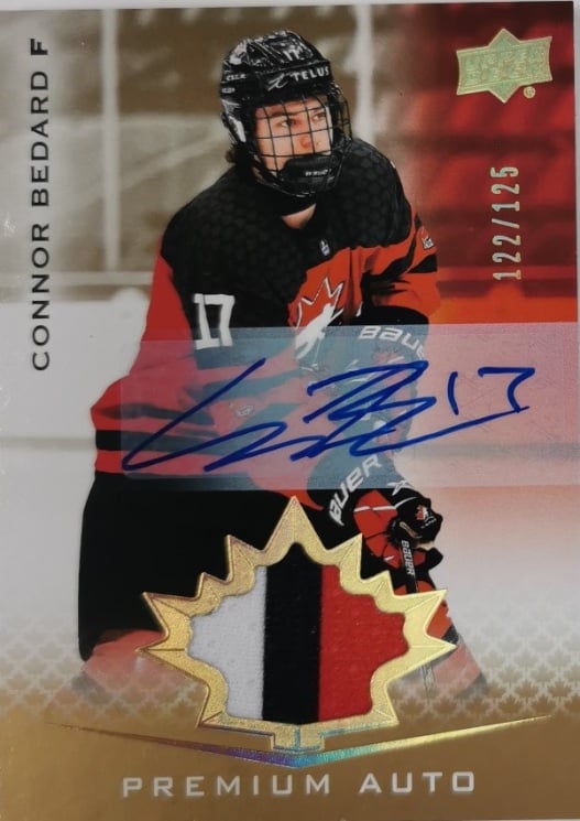 NHL 2023 Game Dated Moments Single Card Connor Bedard 1 Team Canada World  Juniors Record - ToyWiz