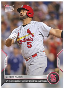 Notes: Big Sales for Pujols Topps Now Card; Bounty for Judge's