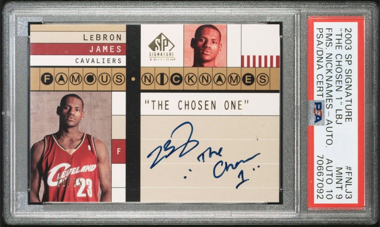Top Michael Jordan and LeBron James Dual Autograph Cards Gallery List