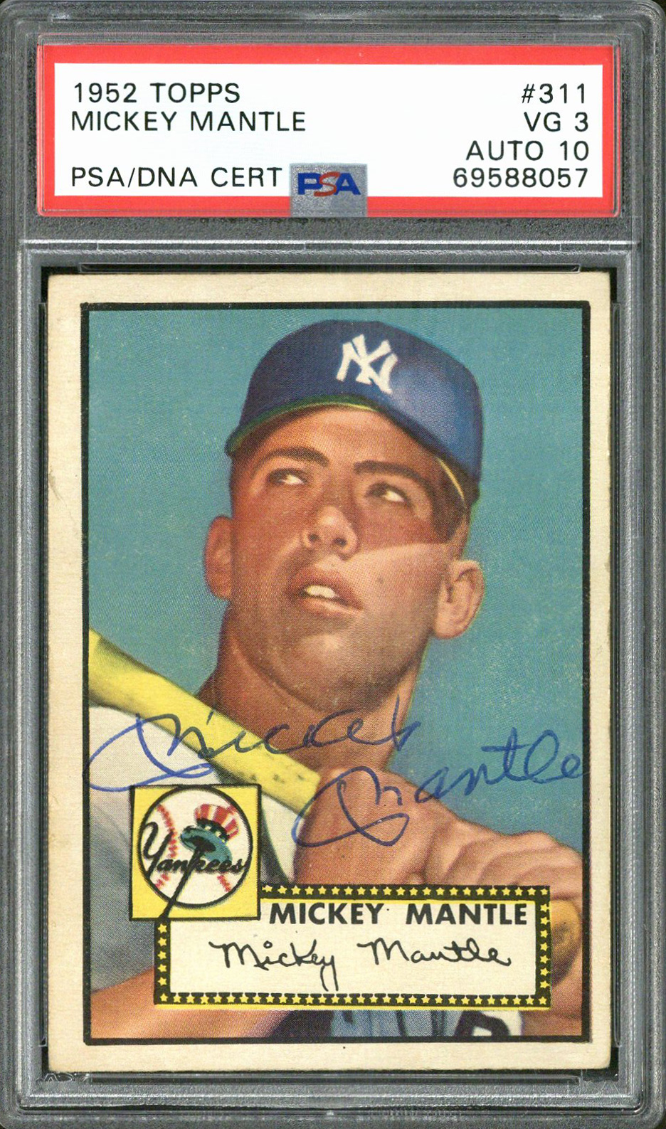 LOTG Auction Includes Signed 1952 Topps Mantle, Robinson Cards