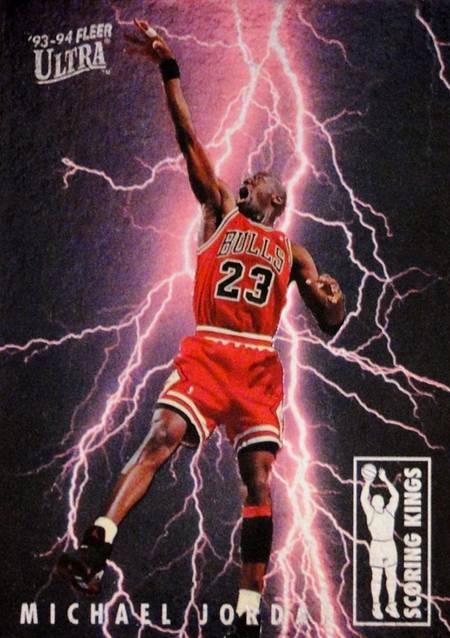 Michael Jordan Card 90's RARE AUTHENTIC GOLD HOLO FOIL INSERT