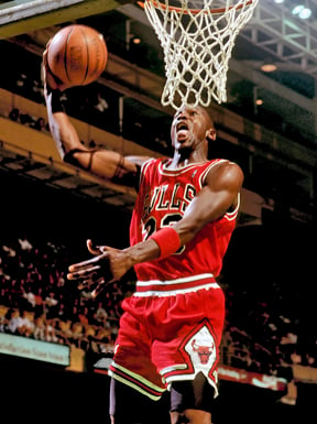 SGC 8.5 1990-91 NBA Hoops Sam Vincent & Michael Jordan