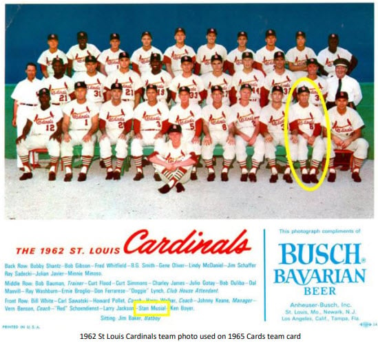 St. Louis Cardinals Baseball 1962 Vintage Sports Memorabilia for