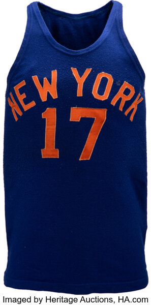 Early 1950s Knicks Uniform from Team Ball Boy Set for Auction