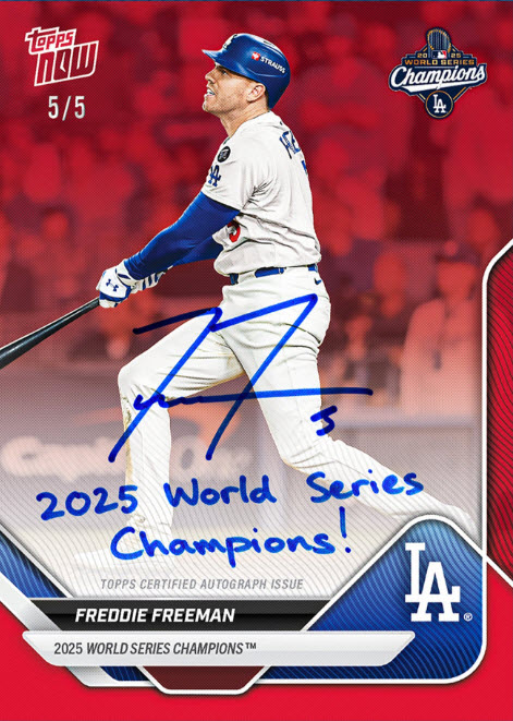 Topps 2025 Dodgers World Series Set Offers Chance for Autographs