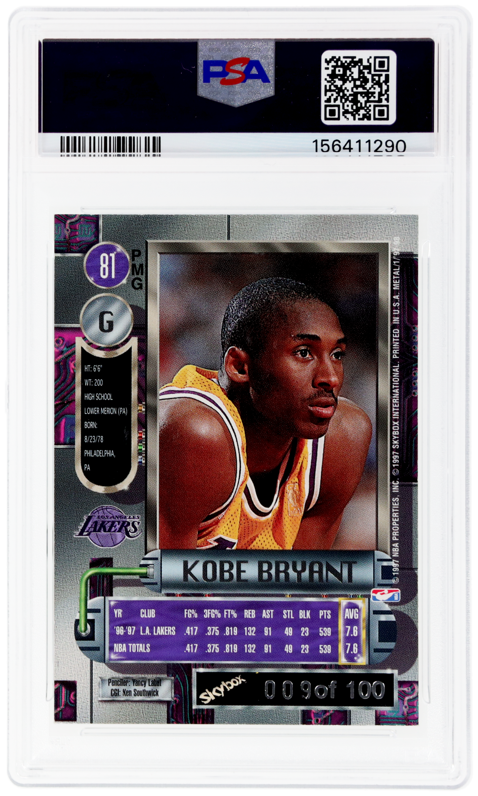 Alt Acquires Record-Breaking 1997 Kobe Bryant Metal Universe PMG