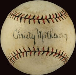 Christy Mathewson autographed baseball
