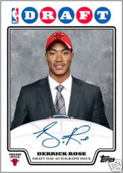 Topps Derrick Rose autographed card
