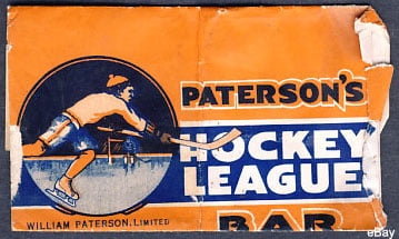 Paterson's hockey bar wrapper